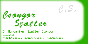 csongor szatler business card